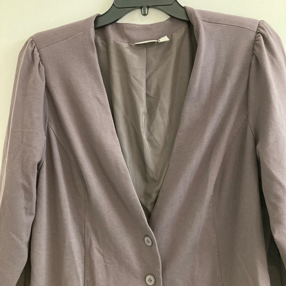 LOGO by Lori Goldstein Stylist Ponte Puff Sleeve Jacket Nikki Size 2X Pockets - Picture 3 of 6